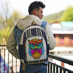3-D  COLORED OWL HEMP BACKPACK - 48 L Laptop Office/School/Travel Backpack- Fits Up to 17.3 Inch Laptop Notebook (Both Male and Female)