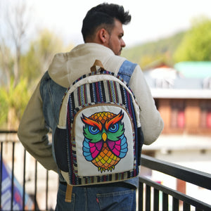 3-D  COLORED OWL HEMP BACKPACK - 48 L Laptop Office/School/Travel Backpack- Fits Up to 17.3 Inch Laptop Notebook (Both Male and Female)