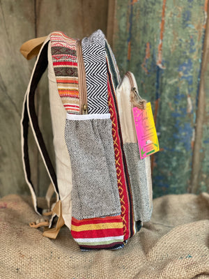 Leaf Print HEMP BACKPACK- 48 L Laptop Office/School/Travel Backpack- Fits Up to 17.3 Inch Laptop Notebook  Regular( Both Male and Female)