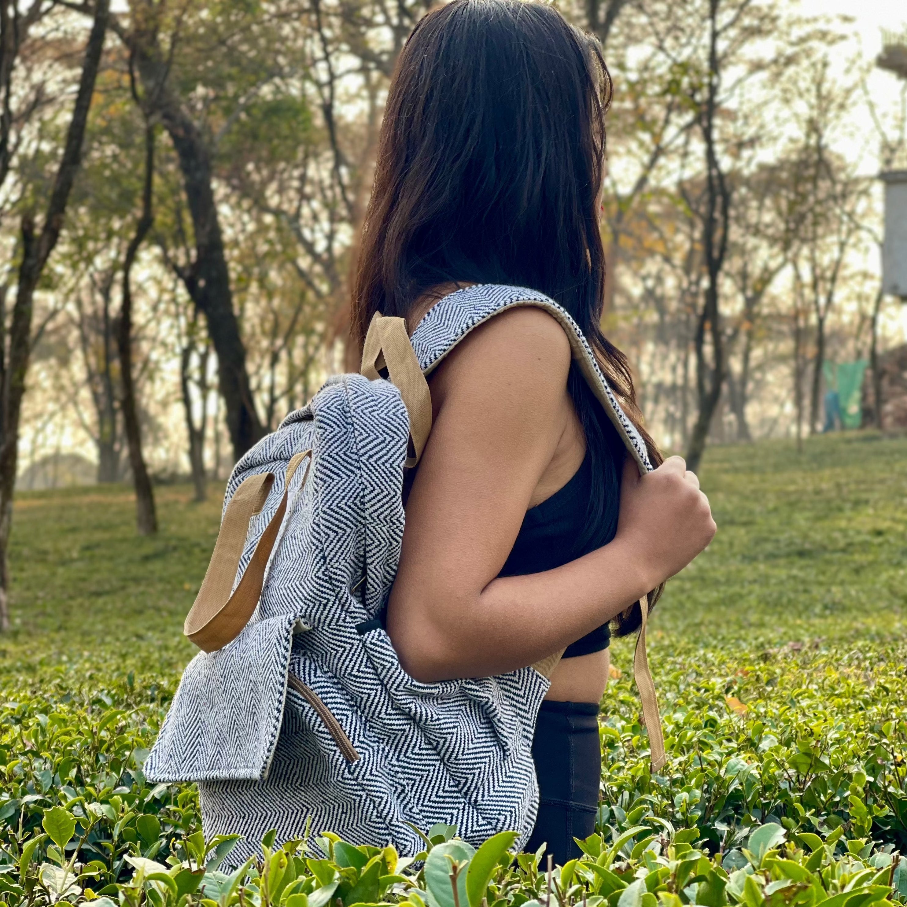 Ash Grey Color  HEMP BACKPACK - 48 L Laptop Office/School/Travel Backpack- Fits Up to 17.3 Inch Laptop Notebook Both for (male and female)